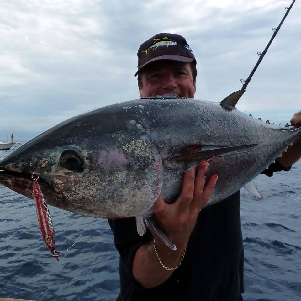 Capt Don with a bluefin that had a taste for iron.